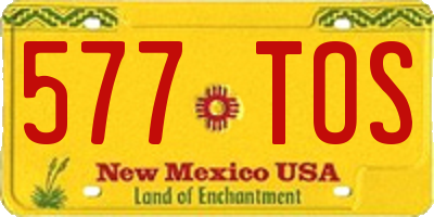 NM license plate 577TOS