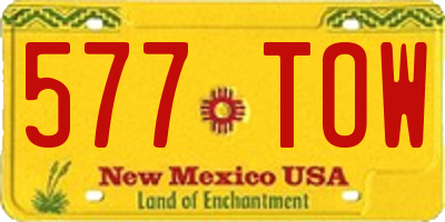 NM license plate 577TOW