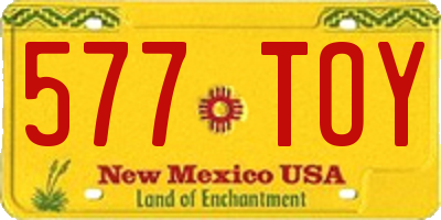 NM license plate 577TOY
