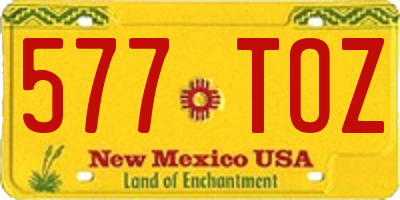 NM license plate 577TOZ