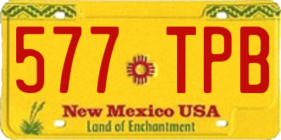NM license plate 577TPB