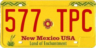 NM license plate 577TPC