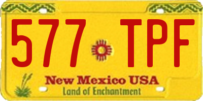 NM license plate 577TPF