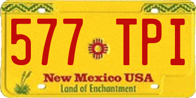NM license plate 577TPI