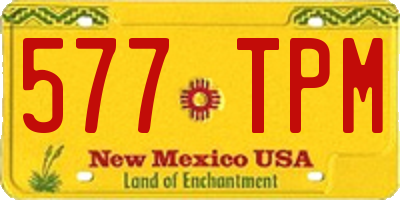 NM license plate 577TPM