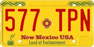 NM license plate 577TPN