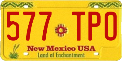 NM license plate 577TPO
