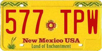 NM license plate 577TPW