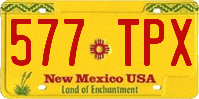 NM license plate 577TPX