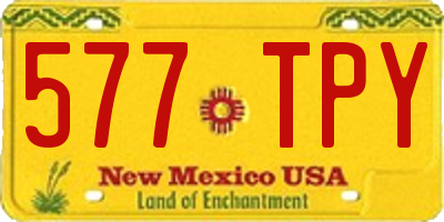 NM license plate 577TPY