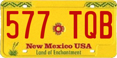 NM license plate 577TQB