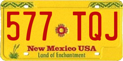 NM license plate 577TQJ