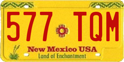 NM license plate 577TQM
