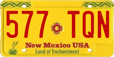 NM license plate 577TQN