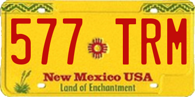 NM license plate 577TRM
