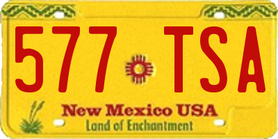 NM license plate 577TSA