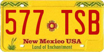 NM license plate 577TSB