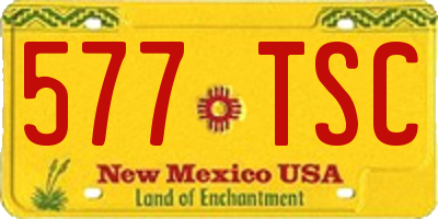NM license plate 577TSC