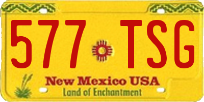 NM license plate 577TSG