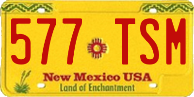 NM license plate 577TSM