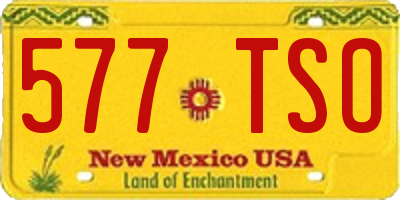 NM license plate 577TSO