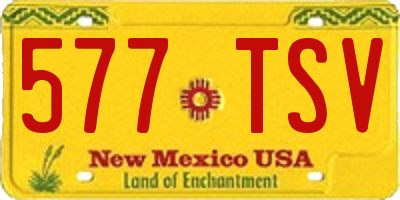 NM license plate 577TSV