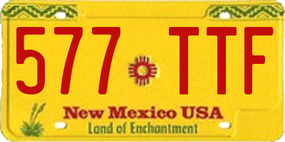 NM license plate 577TTF