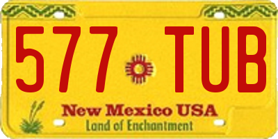 NM license plate 577TUB