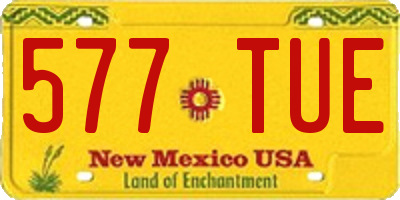 NM license plate 577TUE