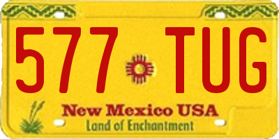 NM license plate 577TUG