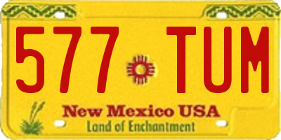 NM license plate 577TUM