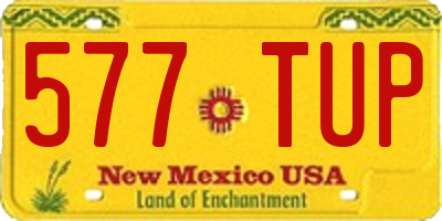 NM license plate 577TUP