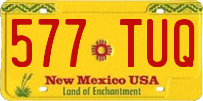 NM license plate 577TUQ