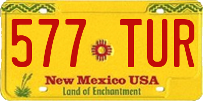 NM license plate 577TUR