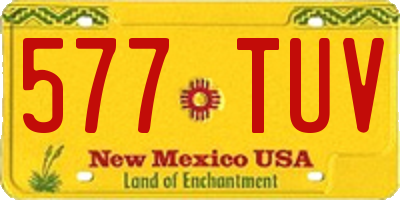 NM license plate 577TUV