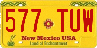 NM license plate 577TUW