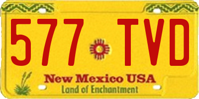 NM license plate 577TVD
