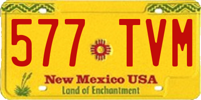 NM license plate 577TVM