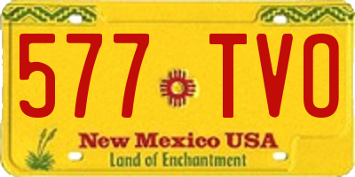NM license plate 577TVO