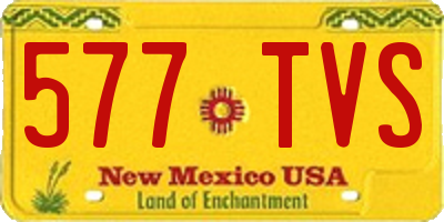NM license plate 577TVS
