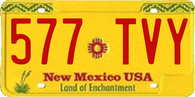 NM license plate 577TVY