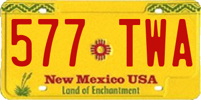NM license plate 577TWA