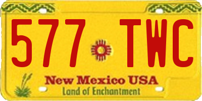 NM license plate 577TWC