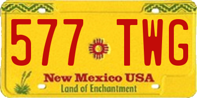 NM license plate 577TWG