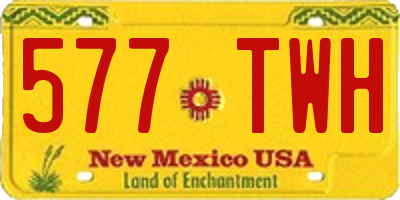 NM license plate 577TWH