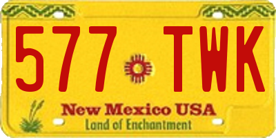 NM license plate 577TWK
