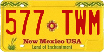 NM license plate 577TWM