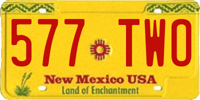NM license plate 577TWO