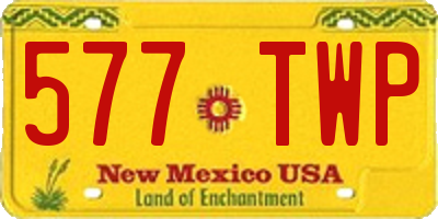 NM license plate 577TWP