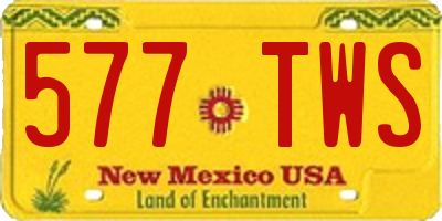 NM license plate 577TWS